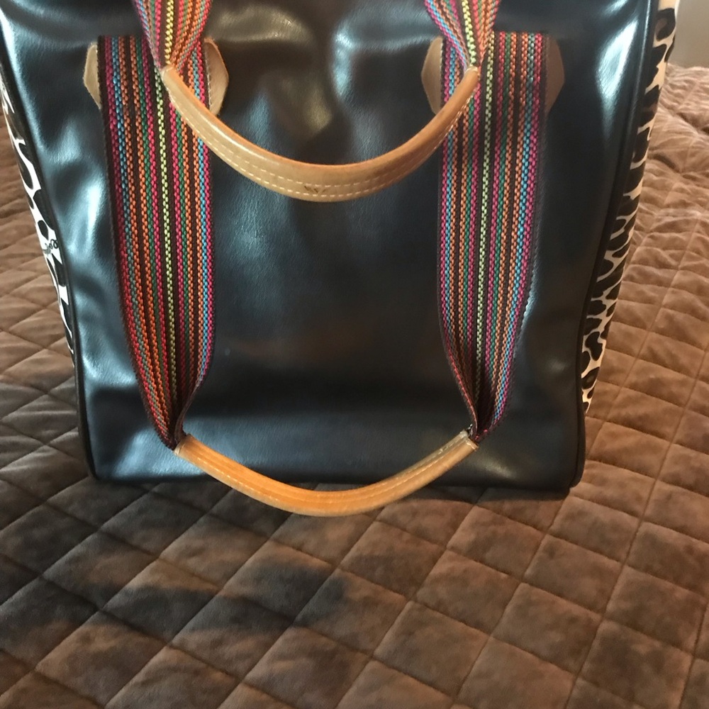 Consuela Black and Multicolor Shoulder Bag